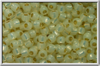 R-11-2125PF, TOHO Rocailles, 11/0, yellow, lt., opal, silver-ld., perm.-finish, 10g