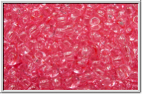 RR-11-1319, MIYUKI Rocailles, 11/0, crystal, trans., pink dyed, 10g
