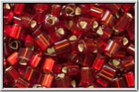TG-11-0025cf, TOHO Triangles, 11/0, ruby, trans., silver-ld., matte, 10g