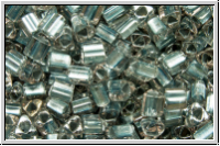TG-11-0288, TOHO Triangles, 11/0, crystal, trans., met. blue-ld., 10g