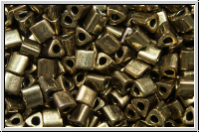 TG-11-0225, TOHO Triangles, 11/0, bronze, met., antique gold, 10g