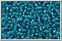 RR-15-0025, MIYUKI Rocailles, 15/0, blue, capri, trans., silver-ld., 5g