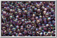 R-15-0166c, TOHO Rocailles, 15/0, amethyst, dk., trans., AB, 5g