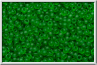RR-15-0146f, MIYUKI Rocailles, 15/0, green, kelly, trans., matte,  5g