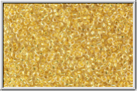 RR-15-0195, MIYUKI Rocailles, 15/0, crystal, trans., 24K gold-ld., 5g