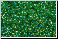 R-15-0242, TOHO Rocailles, 15/0, jonquil, trans., emerald-ld., luster, 5g