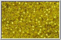 RR-15-0006f, MIYUKI Rocailles, 15/0, yellow, trans., silver-ld., matte, 5g