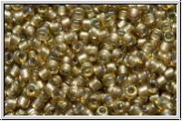 R-15-0279, TOHO Rocailles, 15/0, topaz, lt., trans., grey-ld., AB, 5g