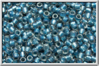 R-15-0288, TOHO Rocailles, 15/0, crystal, trans., met. blue-ld., 5g