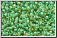 R-15-0380, TOHO Rocailles, 15/0, topaz, trans., mint julep-ld., 5g