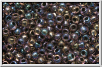 R-11-0251, TOHO Rocailles, 11/0, amethyst, lt., trans., jet-ld., luster, 10g