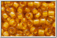R-08-0950, TOHO Rocailles, 08/0, topaz, lt., trans., bd. orange-ld., 10g