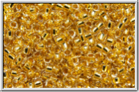 R-15-0701, TOHO Rocailles, 15/0, crystal, trans., 24kt gold-ld., 1g (Kleinere Menge!)