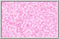 RR-11-0207, MIYUKI Rocailles, 11/0, crystal, trans., pink-ld., 10g