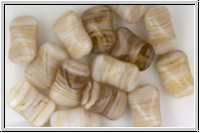 Bhm. Glasperle, Kissen, 15x9x7mm, Marmoroptik, 5 Stk.