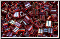 TG-11-0400, TOHO Triangles, 11/0, ruby, trans., black-ld., 10g
