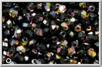 Bhm. Glasschliffperle, feuerpol., 4mm, black, op., half vitex, 50 Stk.