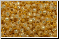 RR-11-0578, MIYUKI Rocailles, 11/0, amber, lt., opal, silver-ld., 10g
