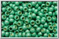 R-11-0561fPF, TOHO Rocailles, 11/0, teal, galv., met., perm.-finish, matte, 10g