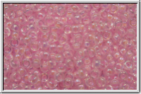 RR-15-0272, MIYUKI Rocailles, 15/0, crystal, trans., pink-ld., AB, 5g
