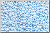 RR-11-0430, MIYUKI Rocailles, 11/0, white pearl, aqua-ld., 10g