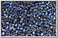 DB0278, MIYUKI Delica, 11/0, crystal, trans., dark blue-ld., luster, 5g