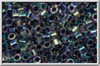 DBM0059, MIYUKI Delica, 10/0, crystal, trans., amethyst-ld., AB, 5g
