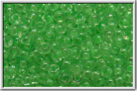 RR-11-0268, MIYUKI Rocailles, 11/0, crystal, trans., light green-ld., AB, 10g