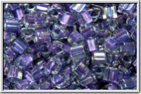 TG-11-0265, TOHO Triangles, 11/0, crystal, trans., met. purple-ld., AB, 10g