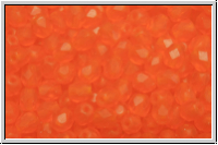 Bhm. Glasschliffperle, feuerpol., 4mm, orange, trans., matte, 50 Stk.