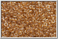 RR-15-1522, MIYUKI Rocailles, 15/0, crystal, trans., met. gold-ld., 5g