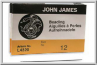 Perlennadeln, JOHN JAMES, #12, 51mm Lnge, 25 Stk. im Briefchen