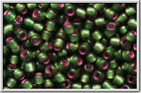 R-11-2204, TOHO Rocailles, 11/0, olivine, trans., pink-ld., matte, 10g