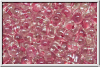BB-1524, MIYUKI Berry Beads, 4,5x2,5mm, crystal, trans., met. peony pink-ld., 10g