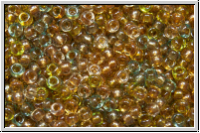 RR-15-3051, MIYUKI Rocailles, 15/0, Mix beige/aqua, met. gold-ld., 5g
