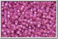 R-15-2107, TOHO Rocailles, 15/0, pink, hot, opal, silver-ld., 5g