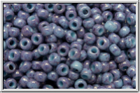 R-11-1204, TOHO Rocailles, 11/0, blue, lt., op., amethyst marbled, 10g