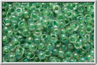 R-11-0699, TOHO Rocailles, 11/0, crystal, trans., seafoam-ld.,  AB, 10g