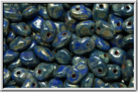 SuperUno Beads, blue, op., silver picasso, 100 Stk.