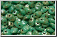 SuperUno Beads, turquoise, op., silver picasso, 100 Stk.