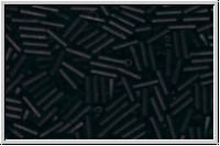 MBU-2-0401f, MIYUKI Bugles, Nr. 2 (6mm), black, op., matte, 10 g