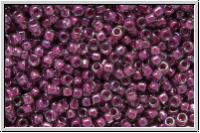 R-15-1076, TOHO Rocailles, 15/0, grey, trans., magenta-ld., 5g