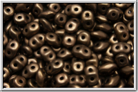 SD-23980-14435-84110, SuperDuo Beads, chocolate, met., matte, 10g
