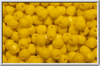 Bhm. Glasschliffperle, feuerpol., 4mm, yellow, lt., op., 50 Stk.