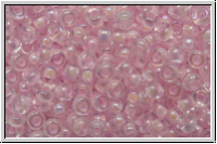 RR-11-0272, MIYUKI Rocailles, 11/0, crystal, trans., pink-ld., AB, 10g