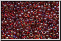 RR-15-2249, MIYUKI Rocailles, 15/0, red, trans., cranberry-ld., AB, 5g