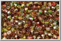 Bhm. Glasschliffperle, feuerpol., 3mm, crystal, trans., magic autumn, 50 Stk.
