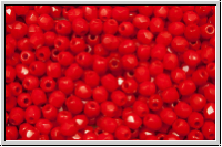 Bhm. Glasschliffperle, feuerpol., 3mm, red, op., 50 Stk.