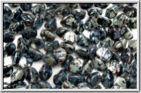 PB-23980-43400, Pinch Beads, 5x3mm, black, op., silverpicasso, 65 Stk.