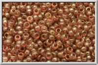 RR-15-1882, MIYUKI Rocailles, 15/0, topaz, dk., trans., gold luster, 5g